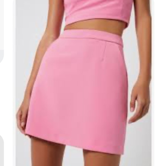 ✨ French Connection Pink Whisper Asymmetrical Mini Skirt Women’s 6 NWT ✨ - Picture 1 of 5